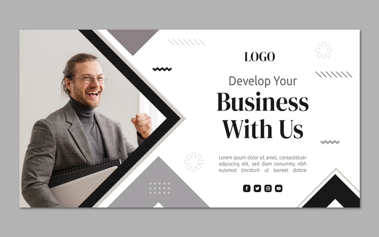 Free Vector flat design business workshop geometric facebook template