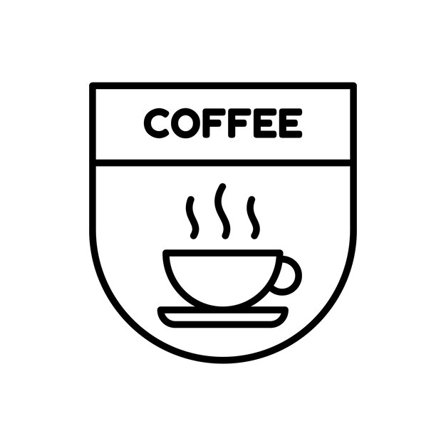 Flat design cafe signage design