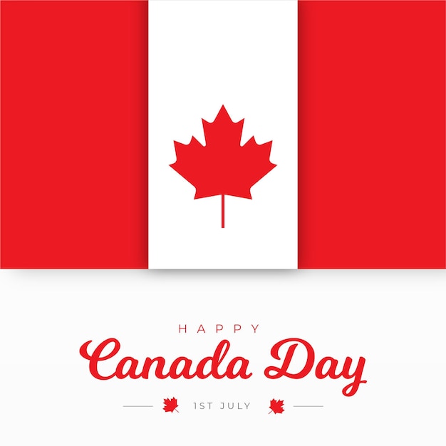 フラットなデザインのカナダ日の背景