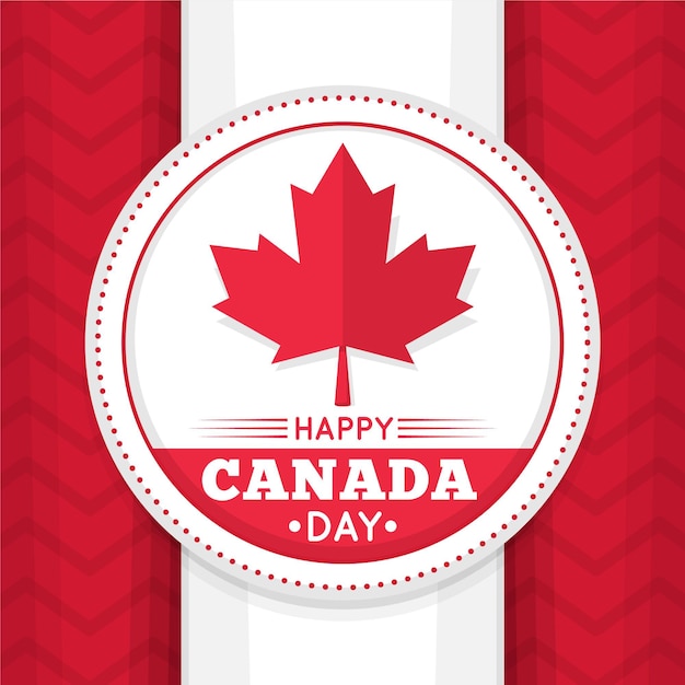 Flat design canada day celebration