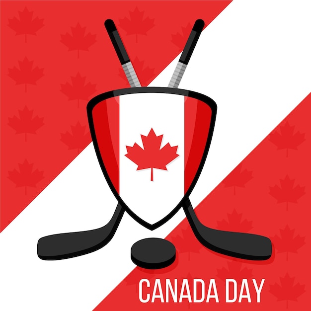 Free vector flat design canada day event