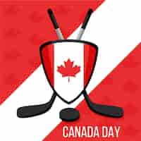 Free vector flat design canada day event