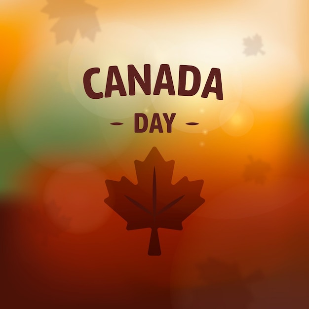 Flat design canada day theme