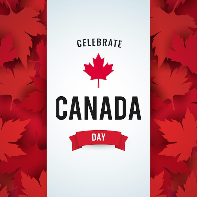 Плоский дизайн день Канады