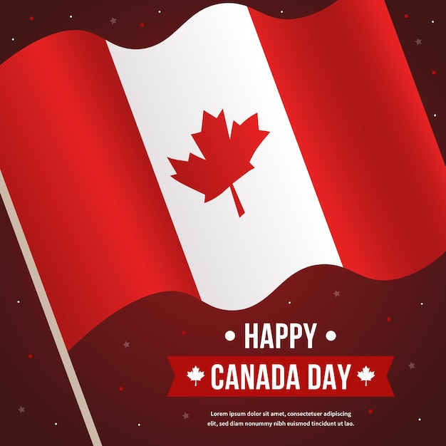 Free vector flat design canada day