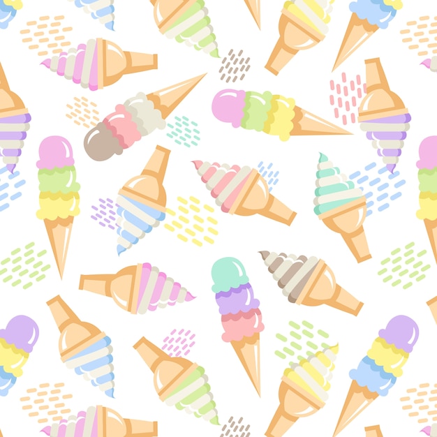 Flat design candy pastel color pattern