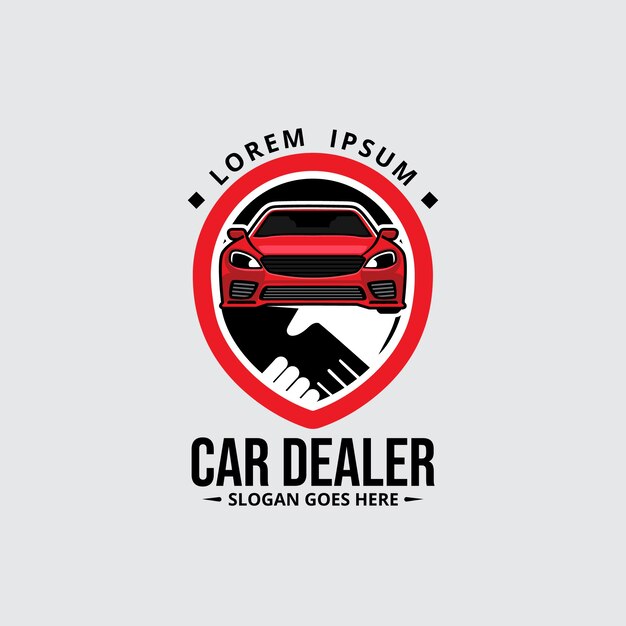 Flat design car dealer logo