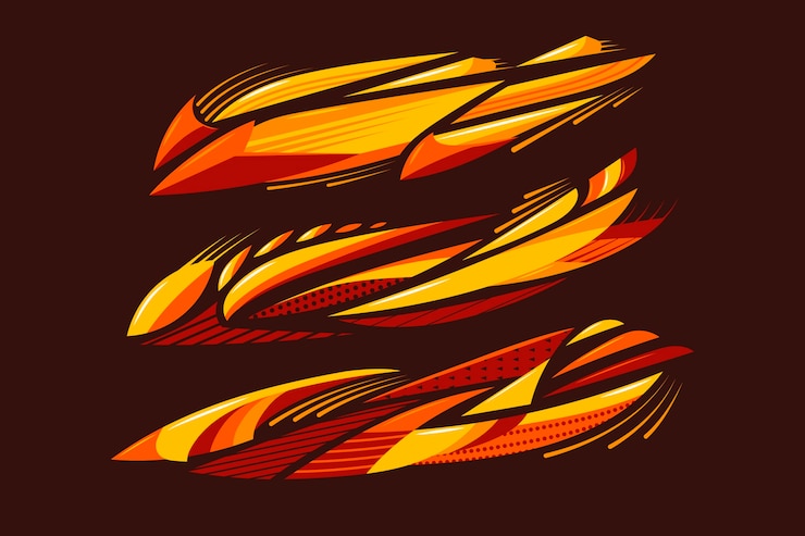 Free Vector flat design car decal sticker collection