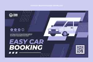 Free vector flat design car rental twitch background