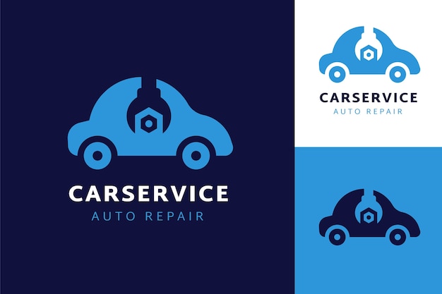 Free vector flat design car service logo design