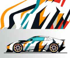 Free vector flat design car wrap illustration