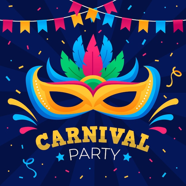 Flat design carnival concept