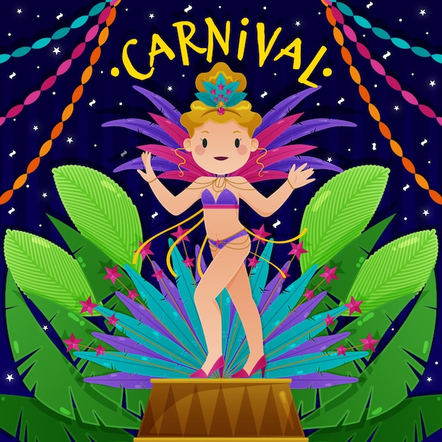 Flat design carnival concept