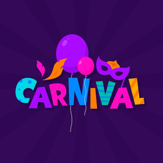 Free vector flat design carnival party event design