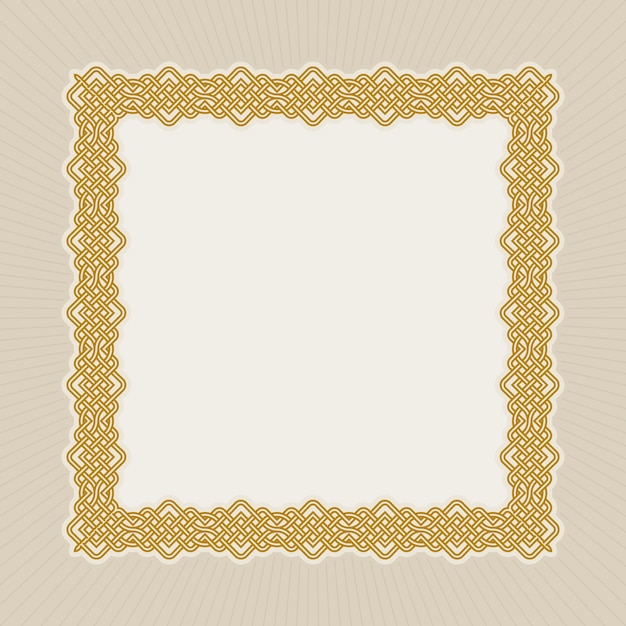 Flat design celtic frame