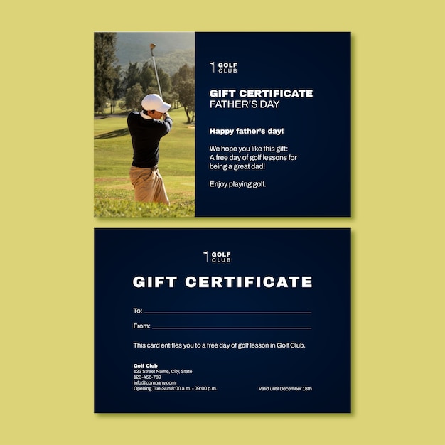 Flat design certificate design template