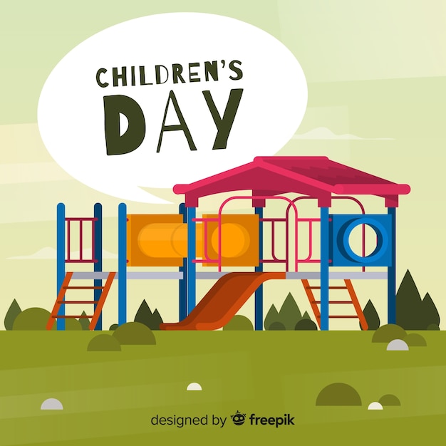 Free vector flat design for childrens day illustration