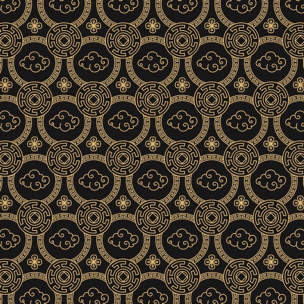 Flat design chinese pattern