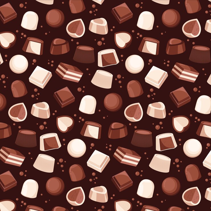 Free Vector flat design chocolate pattern design