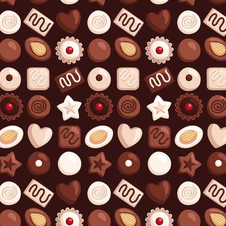 Free Vector flat design chocolate pattern design