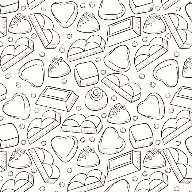 Flat design chocolate pattern