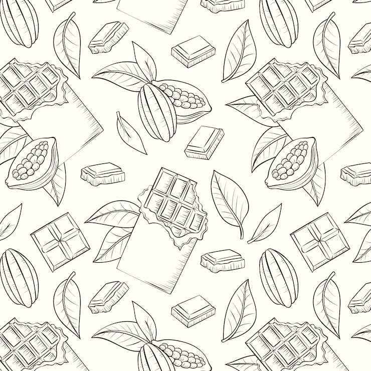 Free Vector flat design chocolate pattern