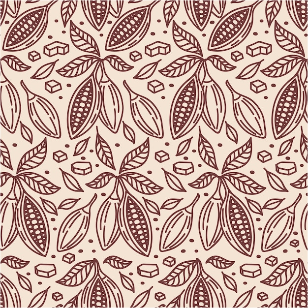 Flat design chocolate pattern