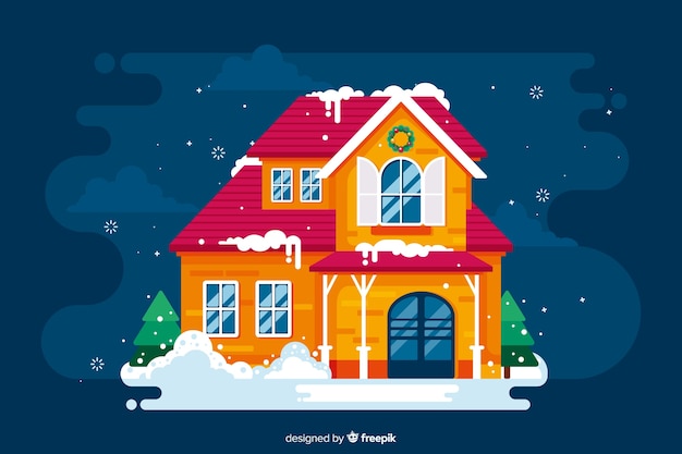 Free vector flat design of christmas background