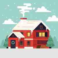 Free vector flat design christmas background