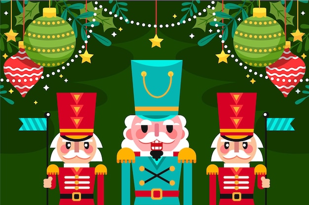 Free vector flat design christmas background