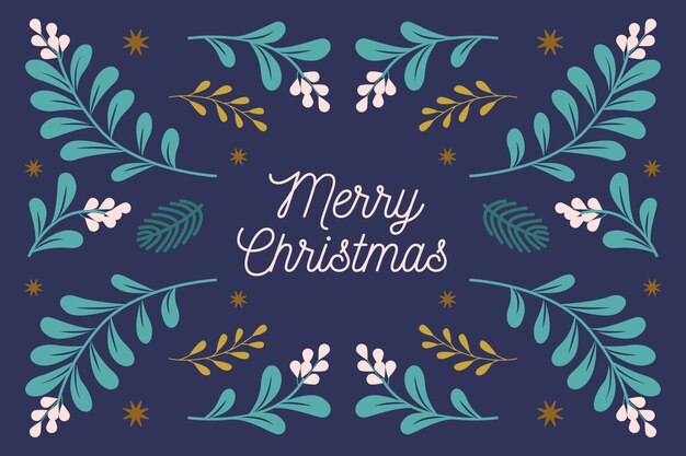 Flat design christmas background