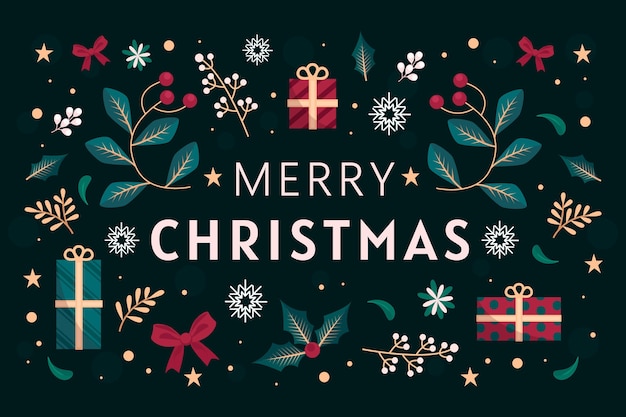 Free vector flat design christmas background