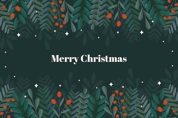 Free vector flat design christmas background