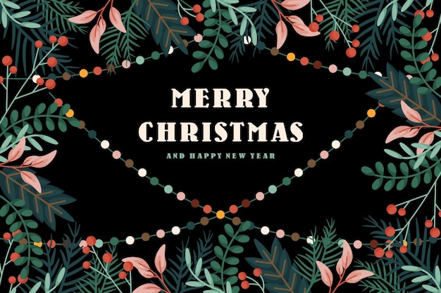 Free vector flat design christmas background