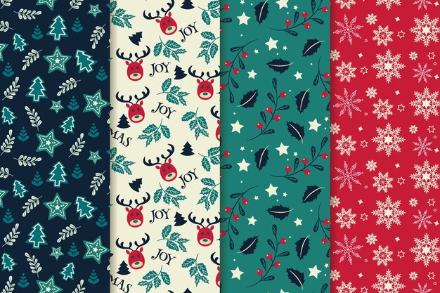 素敵なクリスマスのパターン 無料のベクター