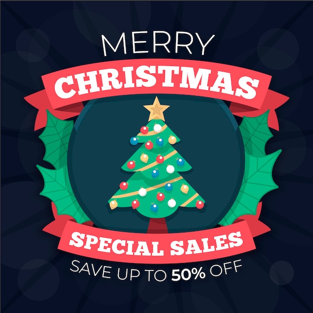 Flat design christmas sale