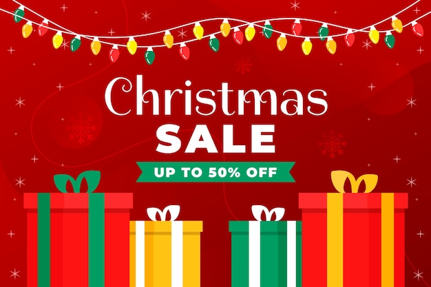 Flat design christmas sale