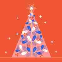 Free vector flat design christmas tree