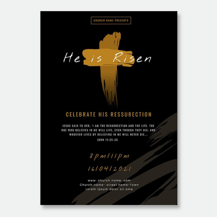 Free Vector flat design church flyer ready to print