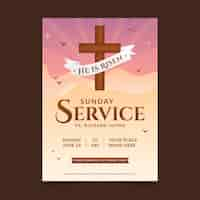 Free vector flat design church flyer