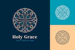 Free vector flat design church logo template