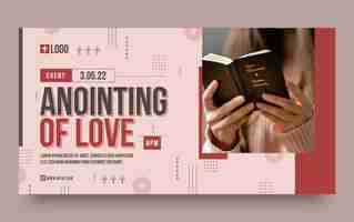 Free vector flat design church template design