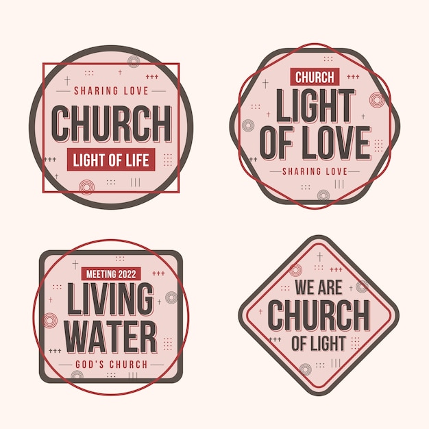 Free vector flat design church template design