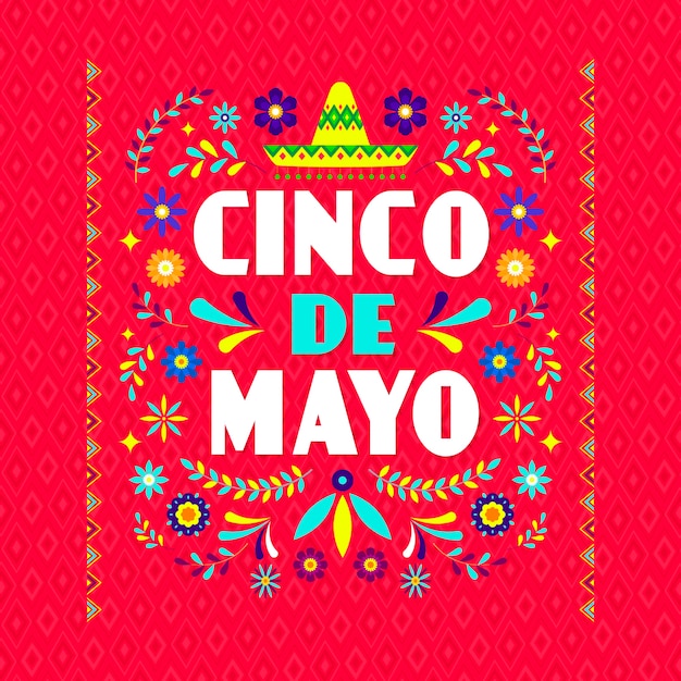 Free vector flat design cinco de mayo concept