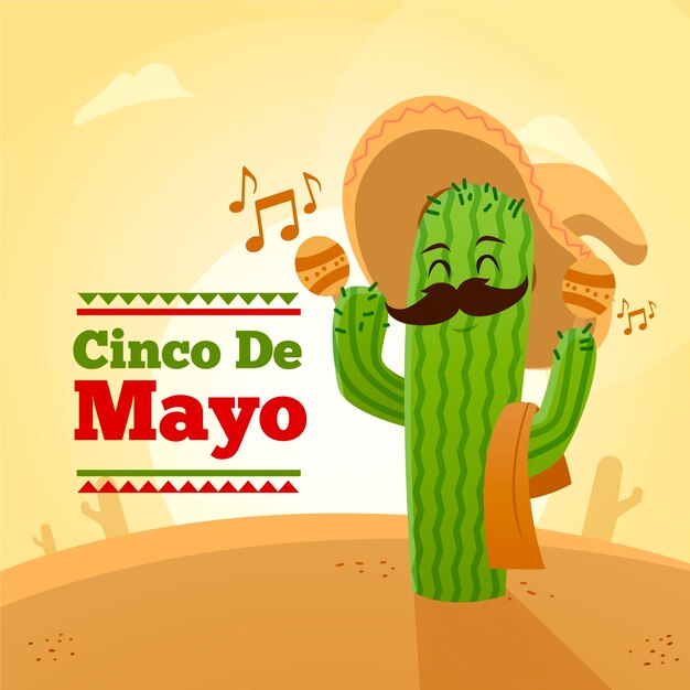 Flat design cinco de mayo design