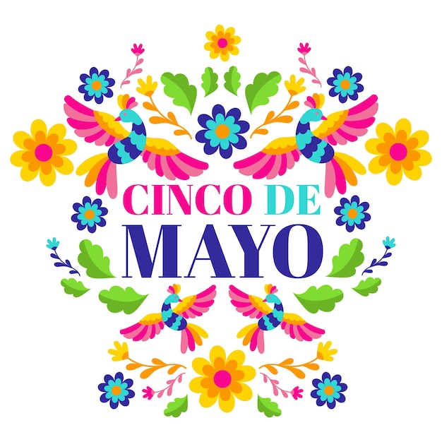 Flat design cinco de mayo theme