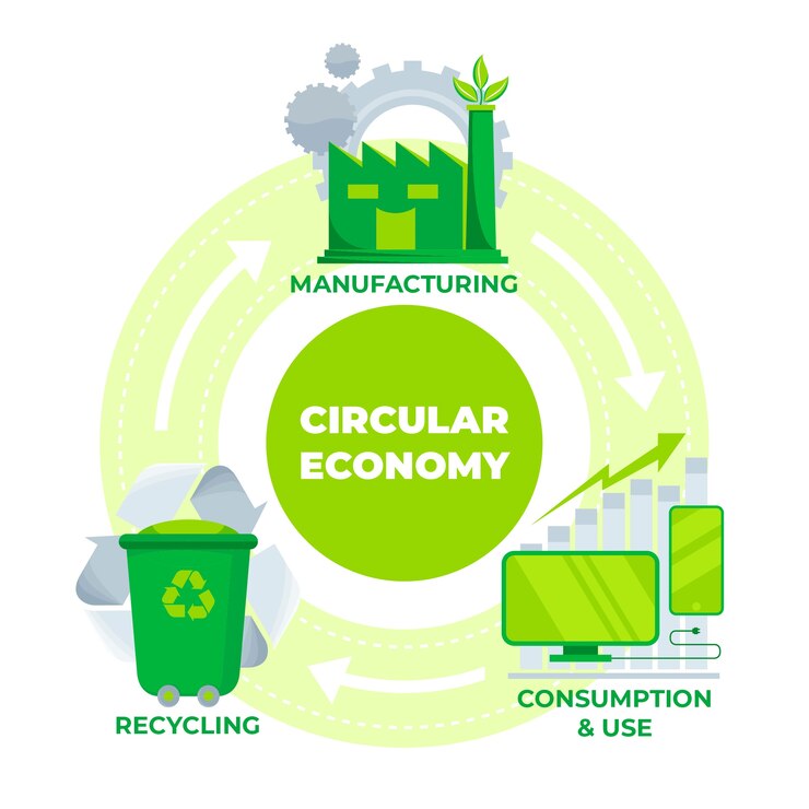 Free Vector flat design circular economy infographic