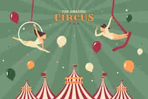 Free vector flat design circus show photocall