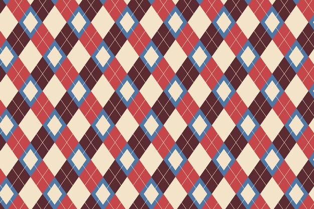 Flat design classic argyle pattern