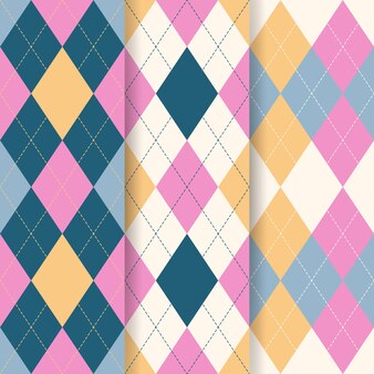 Flat design classic argyle pattern